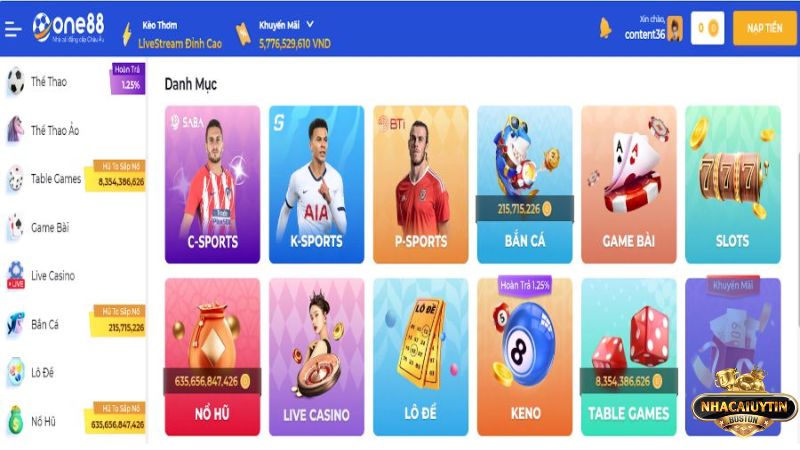 One88 - Điểm đến cá cược của nhiều dân chơi