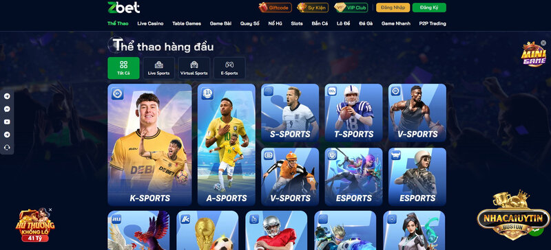 Trải nghiệm cá cược thể thao hấp dẫn tại nhà cái Zbet 